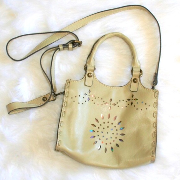 Patricia Nash Laser Cut Chiara Blush Satchel - Picture 4 of 16